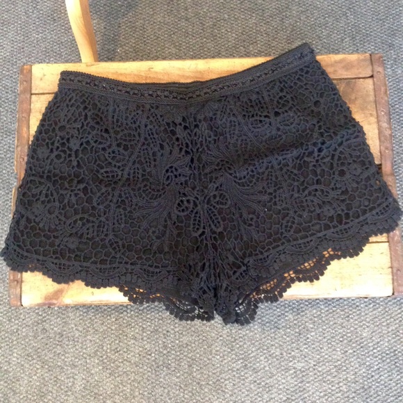 Mossimo Supply Co. Pants - Black crochet lace Mossimo shorts medium